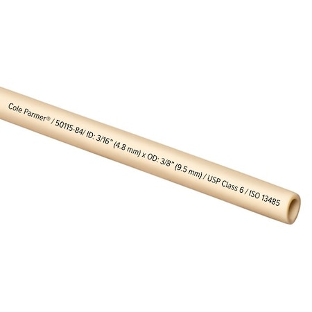 Cole Parmer TPV Tubing, Tan Opaque, 3/16in ID x 3/8in OD; 50 Ft CP-EJP3-6